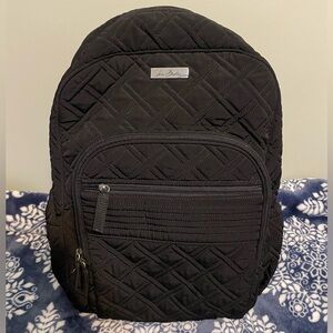 GREAT CONDITION Vera Bradley Backpack in Microfiber Black - Campus Backpack